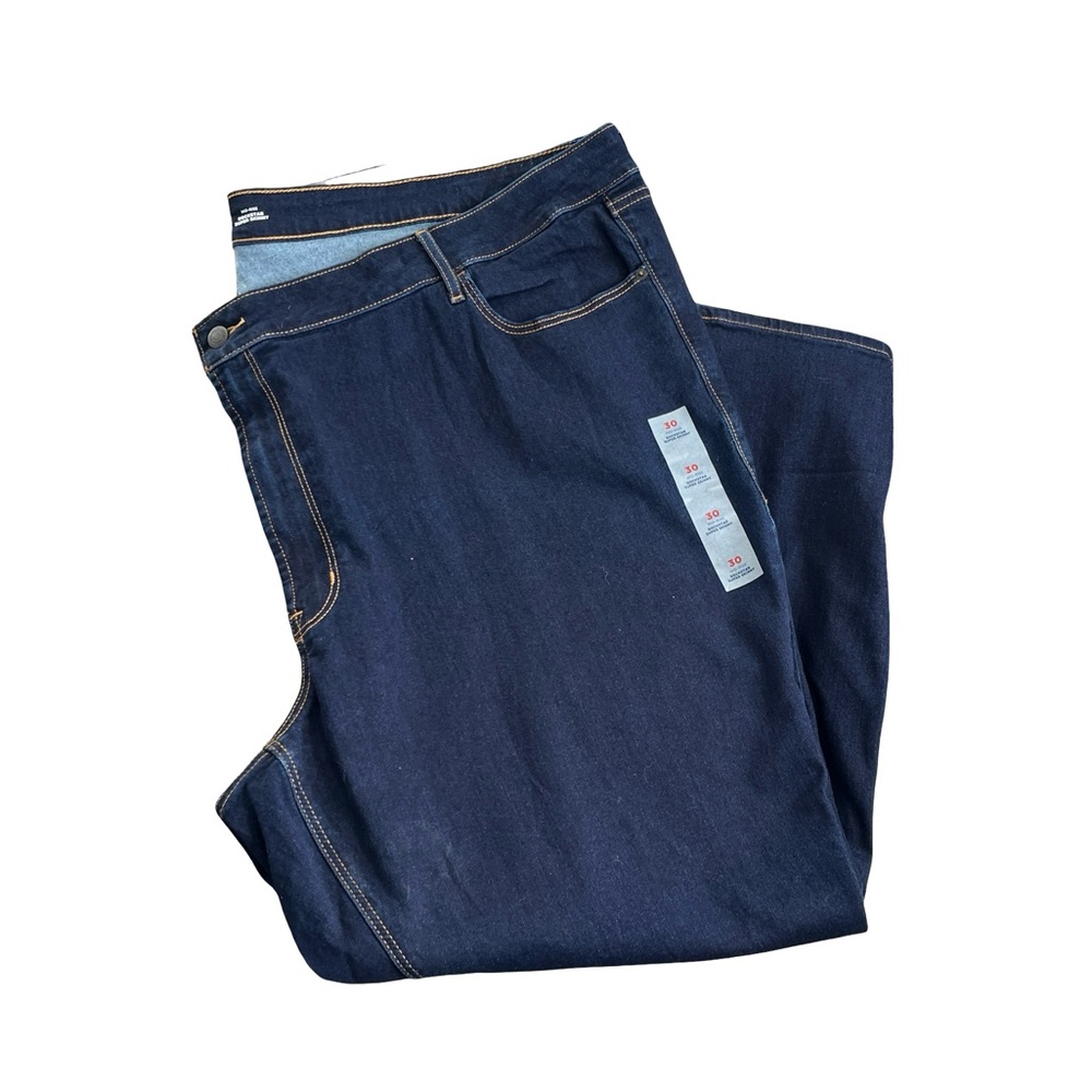Old Navy Dark Wash Mid Rise Rockstar Super Skinny Jeans Womens Plus Size 30